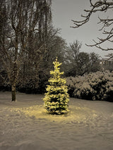 2 meter juletræ med LED-lyskæde