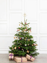 Pyntet juletræ - Guld